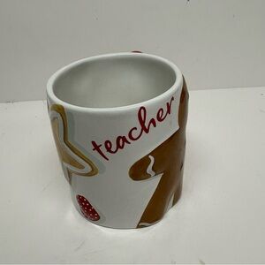 Novelty Ceramic Coffee Teacher Mug Gongerbread Theme Teacher Gift